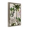 Stupell Industries Vintage Monkey & Plants Framed Floater Canvas Wall Art Design by Vision Studio